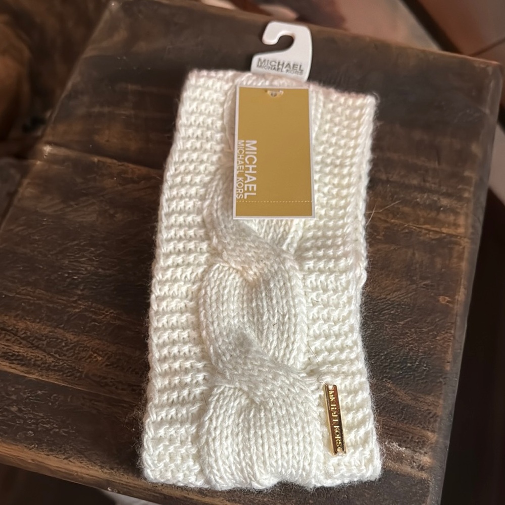 Michael Kors White Knit Headband